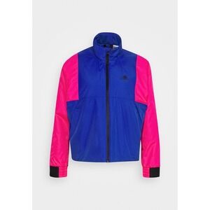 Adidas Womens Windbreaker Jacket Blue Pink Colorblock Full Zip XL